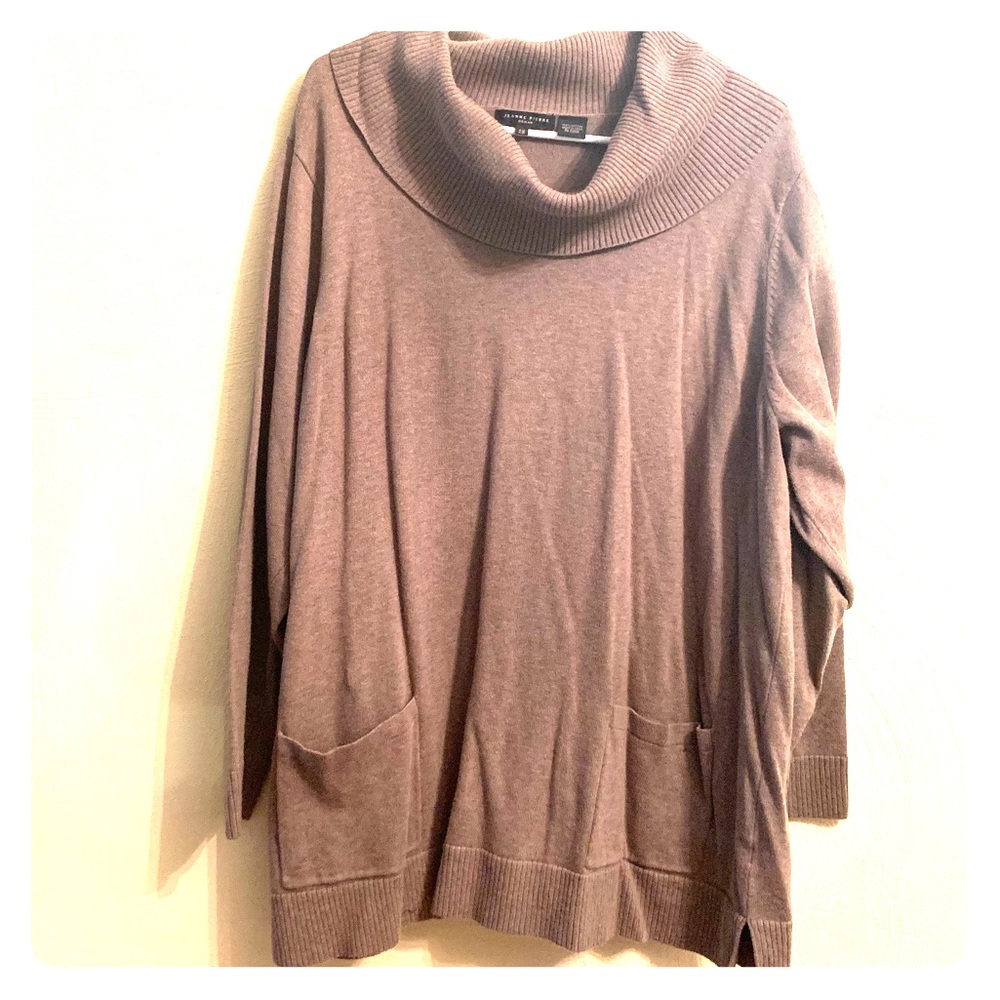 Tan Scoop Turtleneck Sweater